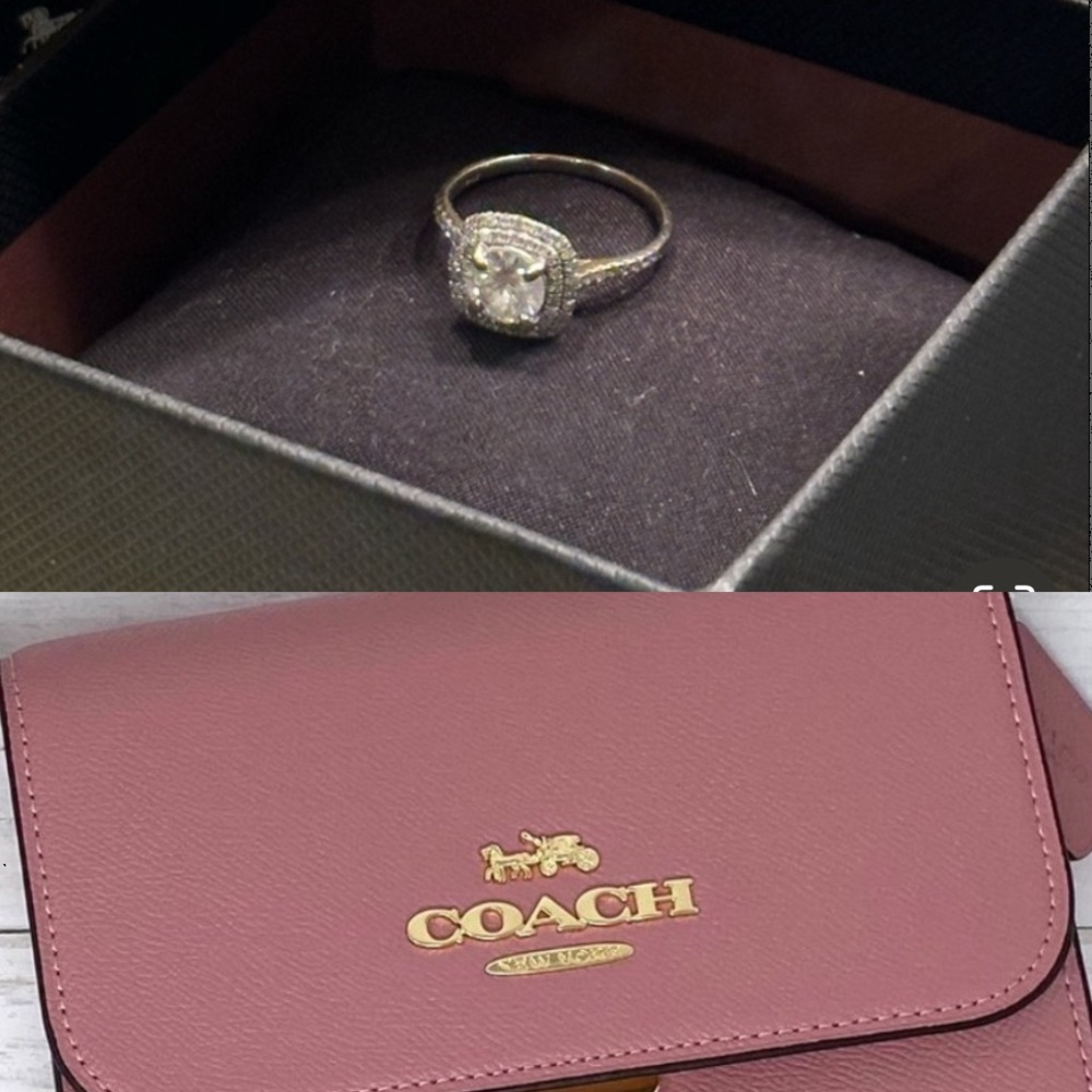 2.1ct Diamond Engagement Ring + New Coach Crossbody Bag